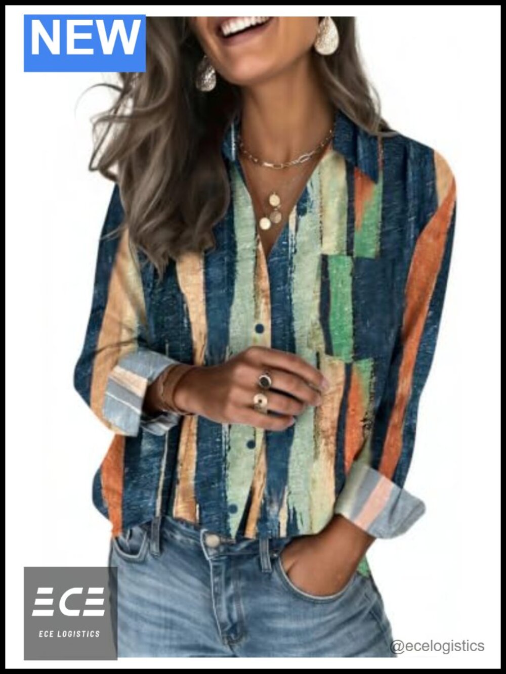 Womens Long Sleeve Button Down Blouse Silky Stretch Dressy Casual